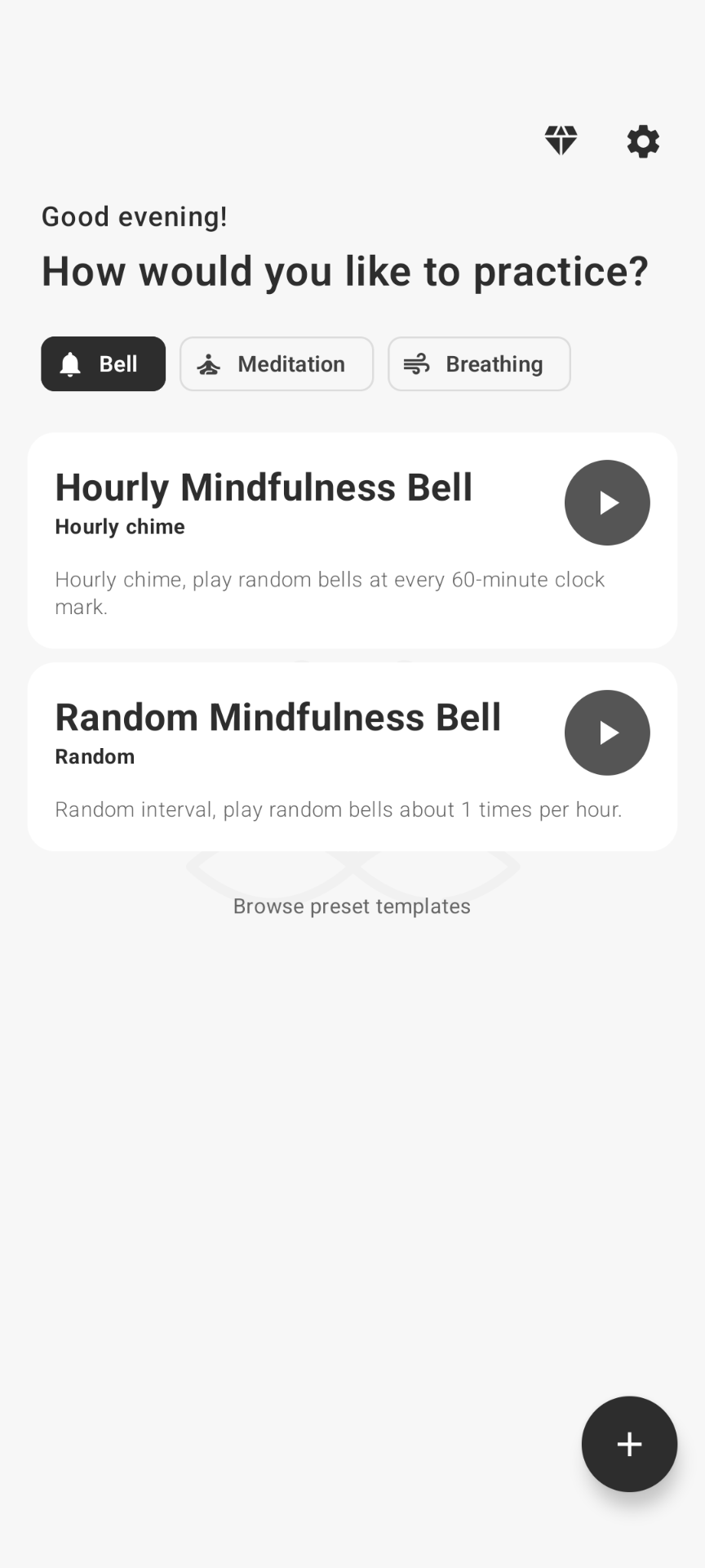 Bell practices in Mindfulness Tools